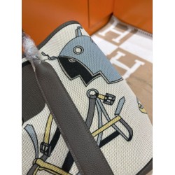 Replica Perfetta Hermes Garden Party Edizione limitata con design Garden Graffiti 30/36