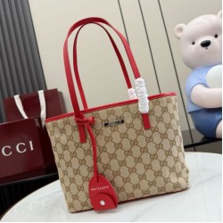 Replica perfette Borsa  1:1 tote piccola Gucci Tribeca tela rossa 25cm