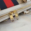 Borse Replica a bauletto grande Gucci 866734 albicocca/bianca