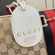 Borse Replica a bauletto grande Gucci 866734 albicocca/bianca