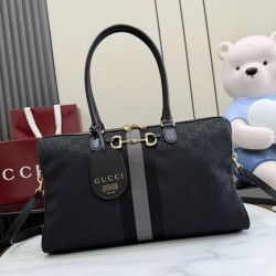 Borsa a bauletto grande Gucci 866734 Nero