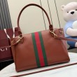 Borse Replica a mano media Gucci 875018 Paparazzo Marrone