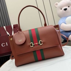 Borse Replica a mano media Gucci 875018 Paparazzo Marrone