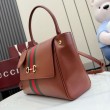 Borse Replica a mano media Gucci 875018 Paparazzo Marrone