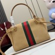 Borsa a mano media Gucci Paparazzo 875018 scamosciata albicocca