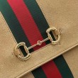 Borsa a mano media Gucci Paparazzo 875018 scamosciata albicocca