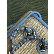 Borsa a tracolla classica Chanel 26C AS6017 rafia blu Borsa a tracolla classica Chanel 26C AS6017 rafia blu