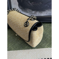 Borse Imitazioni a tracolla classica Chanel 26C AS6017 rafia Nero