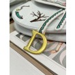 Borse Replica Alta Qualità a tracolla Dior Saddle ricamata bianca