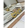 Borse Replica Alta Qualità a tracolla Dior Saddle ricamata bianca