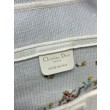 Borse Replica Alta Qualità a tracolla Dior Saddle ricamata bianca