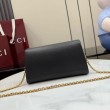Borsa a tracolla Gucci Dionysus 876531 interamente pelle nero