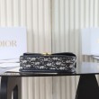 Borsa a tracolla piccola Dior Médaillon M3921 con patta e catena