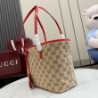 Borsa Replica 1:1 tote piccola Gucci Tribeca tela rossa 25cm