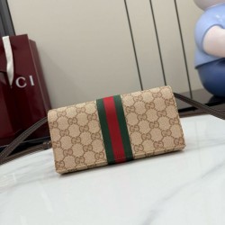 Pochette piccola Gucci con tracolla A002KM tela GG marrone
