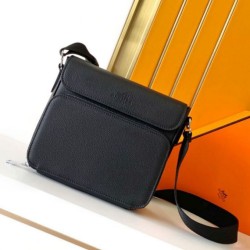 Replica perfette Borse Imitazioni a tracolla Hermes Messenger 7062 uomo Nera