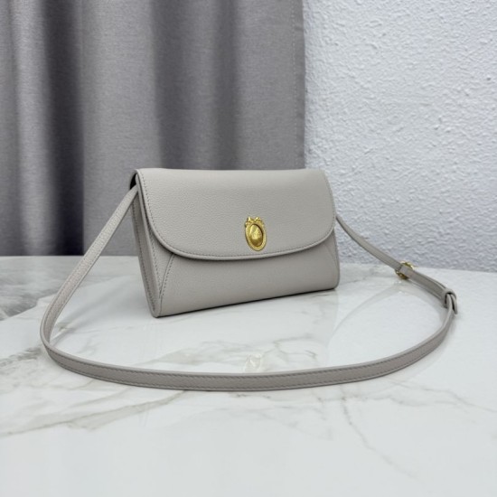 Replica perfette Pochette Dior Médaillon con tracolla Grigia