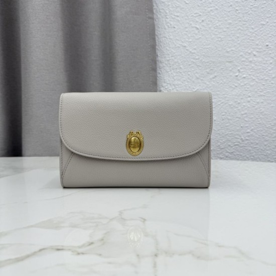 Replica perfette Pochette Dior Médaillon con tracolla Grigia