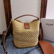 Borsa a secchiello piccola intrecciata Celine Triomphe Borsa a secchiello piccola intrecciata Celine Triomphe