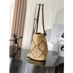 Borse Firmate Replica shopping Chanel AS5811 Small Tote Rafia Nero