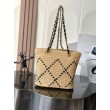 Borse Firmate Replica shopping Chanel AS5811 Small Tote Rafia Nero