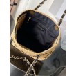 Borse Firmate Replica shopping Chanel AS5811 Small Tote Rafia Nero