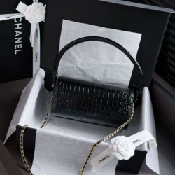 Sito Replica Borsa a mano Chanel 26A Bowling AP5294 con stampa coccodrillo Imitazioni Replica perfette Borsa a mano Chanel 26A Bowling AP5294 con stampa coccodrillo