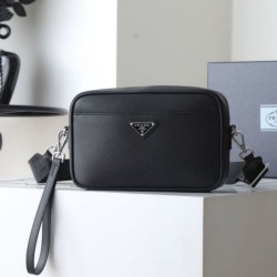 Replica perfette Borsa a tracolla Prada Saffano 2VH210 nera