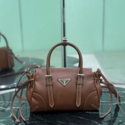 Replica perfette Copia Perfetta Borsa a tracolla Prada Mini Bonnie 1BA499 marrone