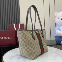 Replica perfette Borsa tote media Gucci Ophidia GG 836831 marrone