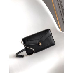Pochette con catena Bvlgari Serpenti Forever 20cm Versione Chip Nero
