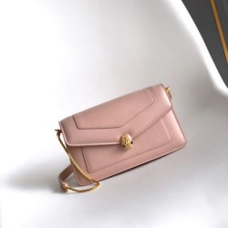 Replica perfette Pochette con catena Bvlgari Serpenti Forever 20cm Versione Chip Rosa