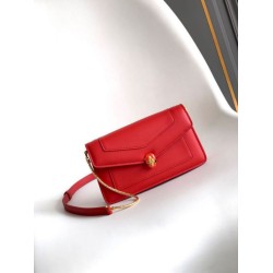 Pochette con catena Bvlgari Serpenti Forever 20cm Versione Chip Rosso