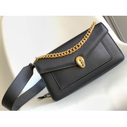 Borsa a tracolla Bvlgari Serpenti East-West Maxi Chain Versione Chip nera