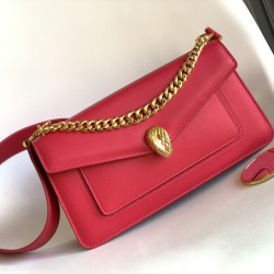 Replica perfette Borsa a tracolla Bvlgari Serpenti East-West Maxi Chain Versione Chip Rosso