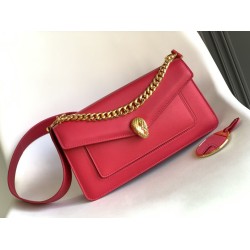 Borsa a tracolla Bvlgari Serpenti East-West Maxi Chain Versione Chip Rosso