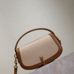 Replica perfette Copia Perfetta Borsa a mano YSL Saint Laurent Mini Voltaire cuoio
