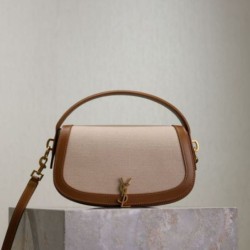 Replica perfette Copia Perfetta Borsa a mano YSL Saint Laurent Mini Voltaire cuoio