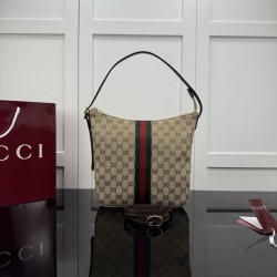 Replica perfette Gucci 875117 Borsa a tracolla media Lunetta marrone
