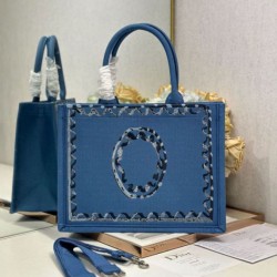 Sito Replica Imitazioni borse griffate shopping Dior Book Tote Blu Wave con tracolla Imitazioni Replica perfette Imitazioni borse griffate shopping Dior Book Tote Blu Wave con tracolla
