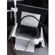 Borsa a mano Chanel 26A Bowling AP5294 con stampa coccodrillo