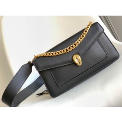 Borsa a tracolla Bvlgari Serpenti East-West Maxi Chain Versione Chip nera