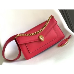 Borsa a tracolla Bvlgari Serpenti East-West Maxi Chain Versione Chip Rosso