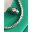 Borsa a tracolla piccola Bvlgari Serpenti Baia verde
