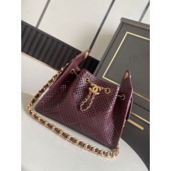 Borsa Chanel 26 hobo con intagli AS5631 Borgogna