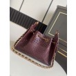 Borsa Chanel 26 hobo con intagli AS5631 Borgogna