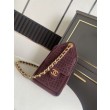 Borsa Chanel 26 hobo con intagli AS5631 Borgogna