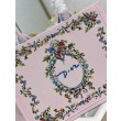 Borse Imitazioni shopping Dior Book Tote Beige Wave con tracolla