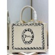Borsa shopping Dior Book Tote Rosa Wave con tracolla