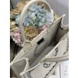 Borsa shopping Dior Book Tote Rosa Wave con tracolla